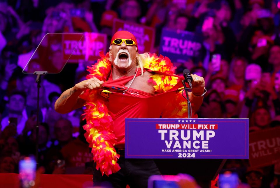 Hulk Hogan bei einer Wahlkampfveranstaltung in New York im Oktober 2024