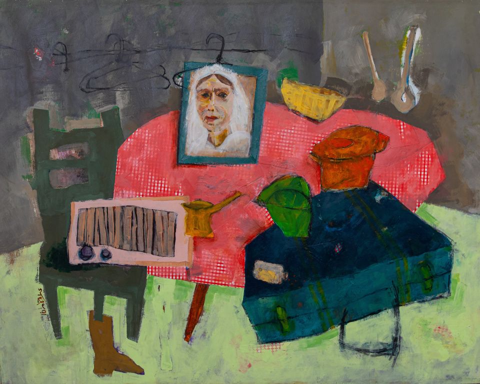 Gemälde aus der Serie «Memory Reunion», Mixed Media on Canvas, 2016: 97 × 130 cm, von Ala’ Hamameh