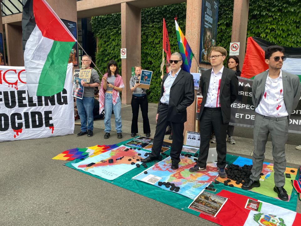 Protestaktion gegen Glencore am Mittwoch letzter Woche in Zug
