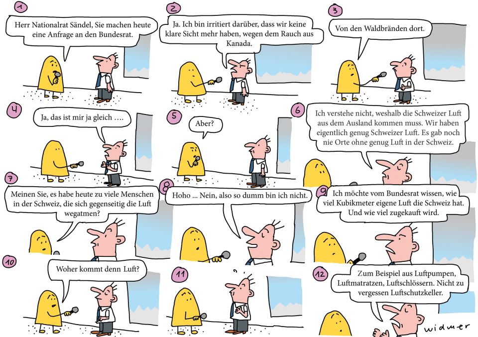 Cartoon von Ruedi Widmer