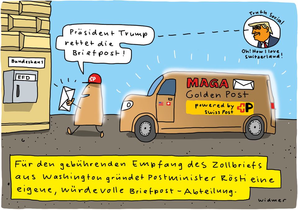 Cartoon von Ruedi Widmer