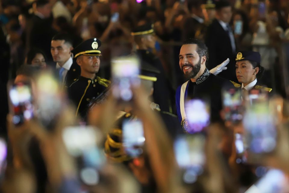 Nayib Bukele bei seiner jährlichen Ansprache im Juni in San Salvador