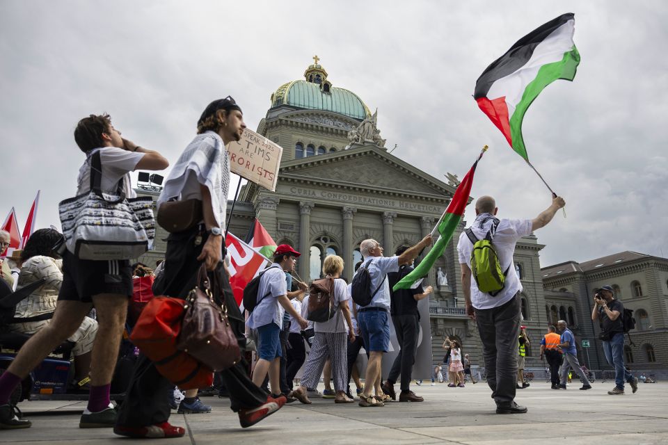 Gaza-Solidaritätskundgebung am 21. Juni vor dem Bundeshaus in Bern