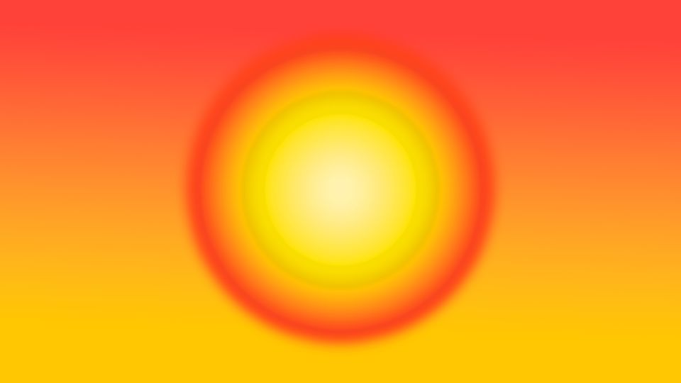 Illustration: eine abstrakte Darstellung einer Sonne