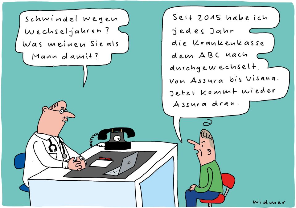 Cartoon von Ruedi Widmer