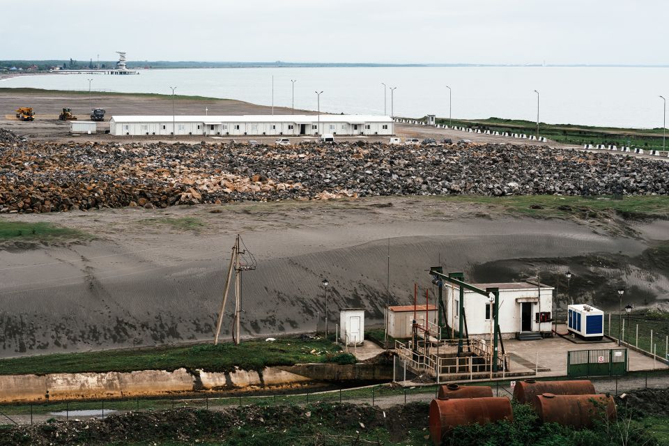 Baustelle des Containerhafens Anaklia