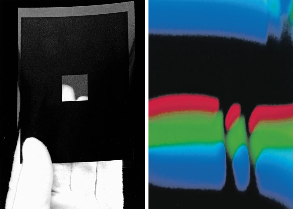 zwei abstrakte fotografische Arbeiten von Roger Humbert