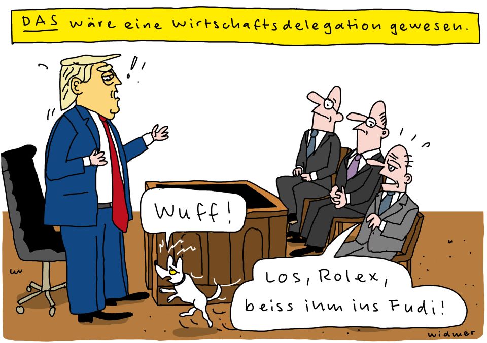 Cartoon von Ruedi Widmer