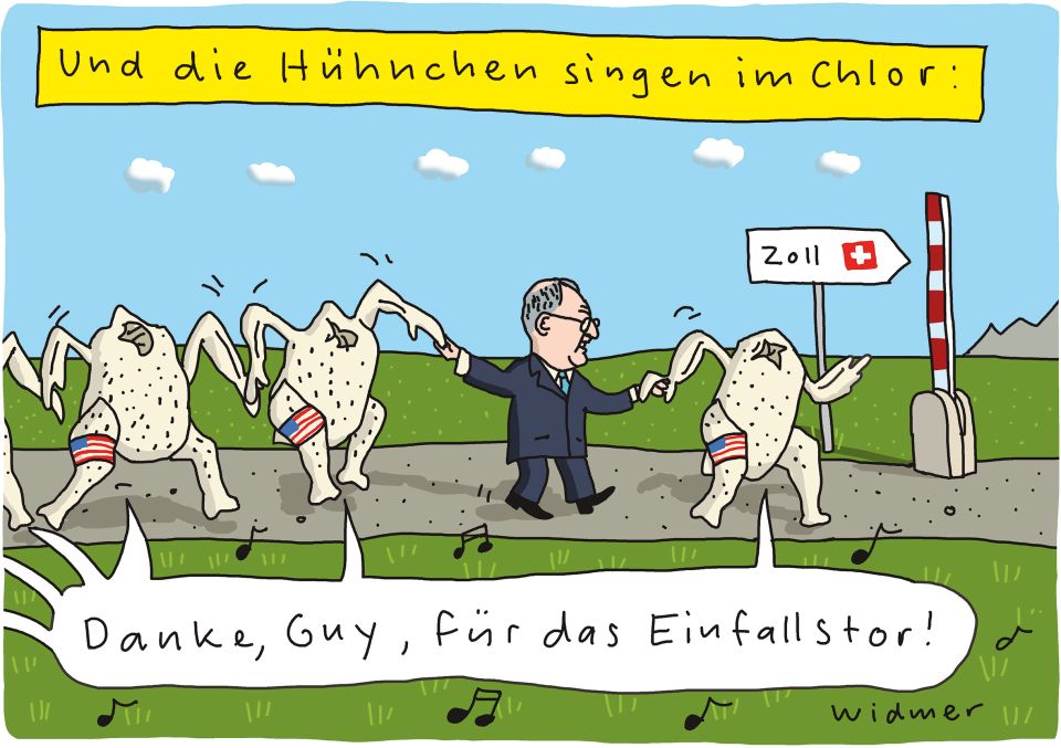 Cartoon von Ruedi Widmer