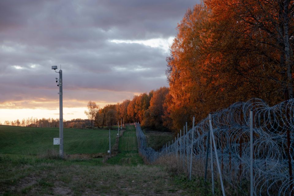 Grenzzaun am Dreiländereck Litauen-Polen-Russland
