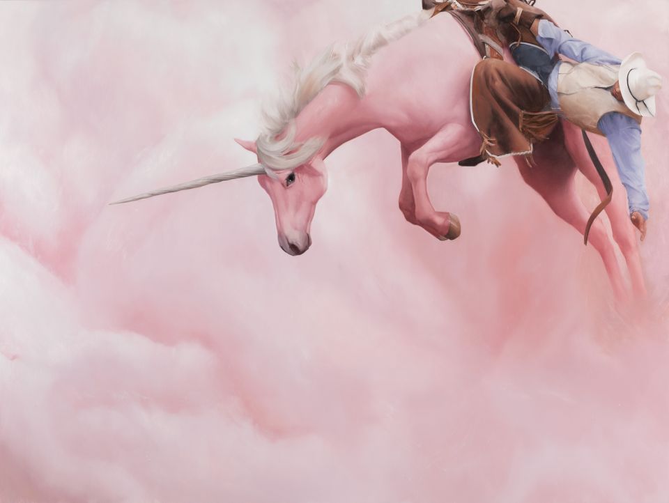 Gemälde «Falling Cowboy» von Will Cotton