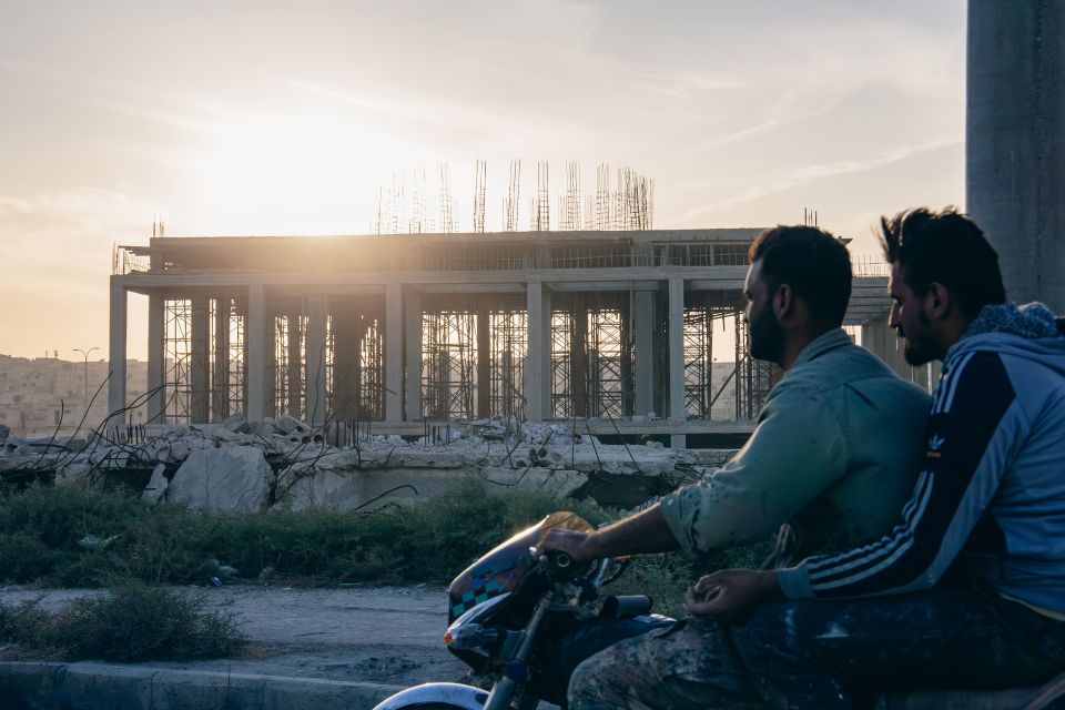 Motorradfahrer in Aleppo