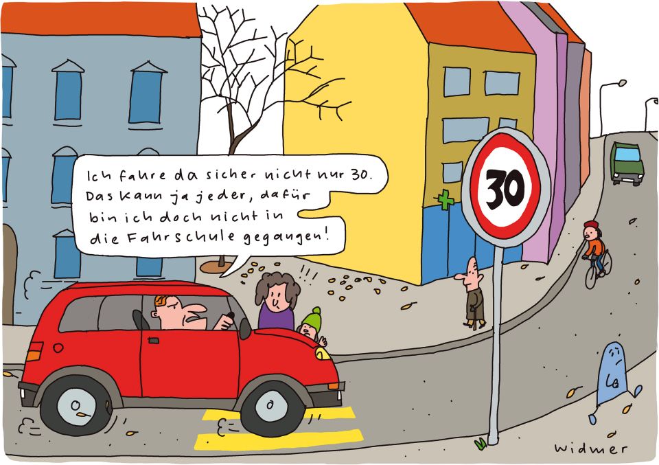 Cartoon von Ruedi Widmer