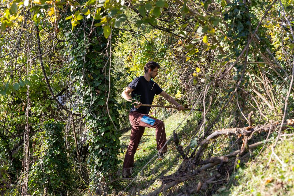 Zivildienstleistender bei Landschaftsarbeiten in Zürich