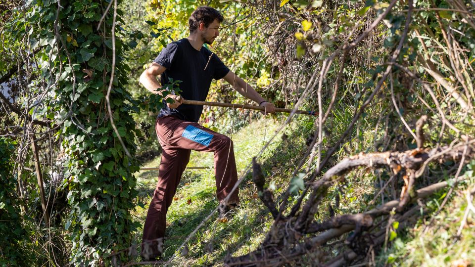 Zivildienstleistender bei Landschaftsarbeiten in Zürich