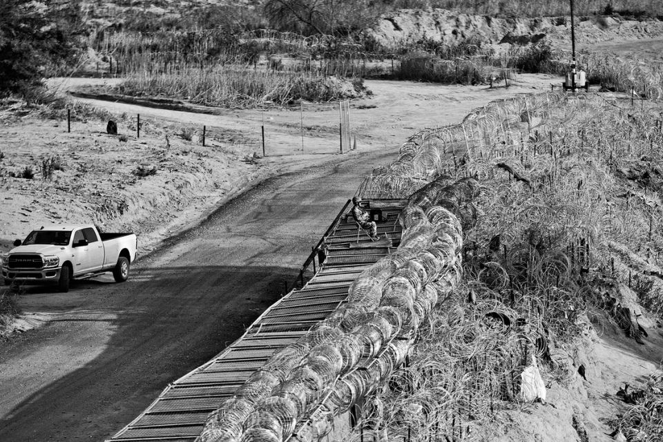 US-Grenzbefestigung bei Eagle Pass, Texas