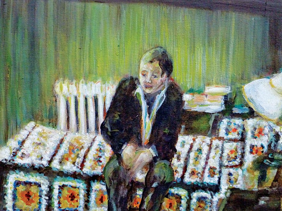 Beate Höing, 21 Uhr, 2015, Öl auf Baumwolle, 18 × 24 cm