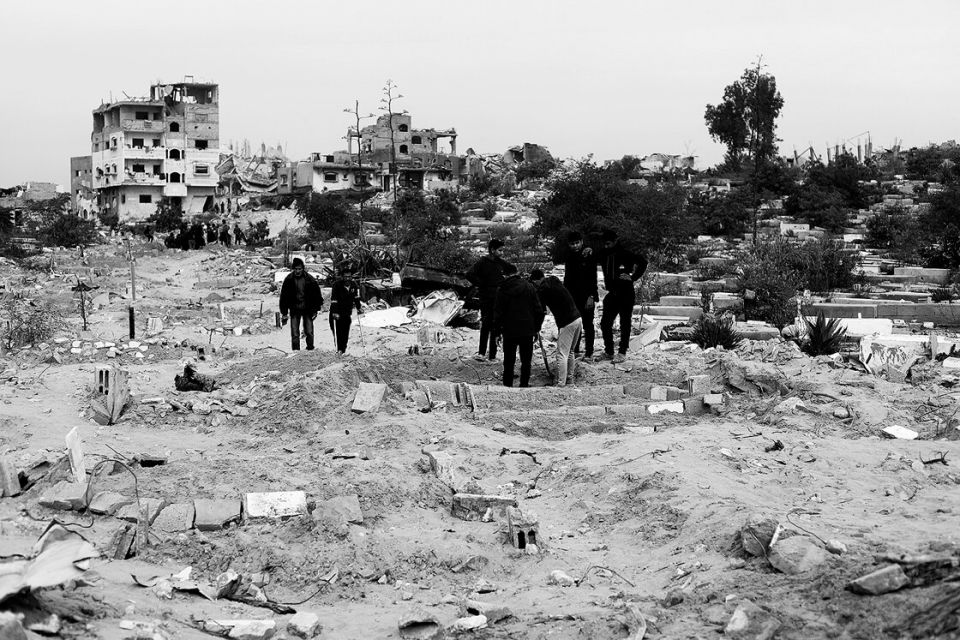 Beit Lahia in Nordgaza, 3. Februar 2025: ein vom israelischen Militär verwüsteter Friedhof