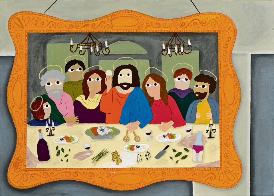 Ximena Ferrer Pizarro, Ceviche and friends, 2021, Acryl auf Leinwand, 50 × 70 cm