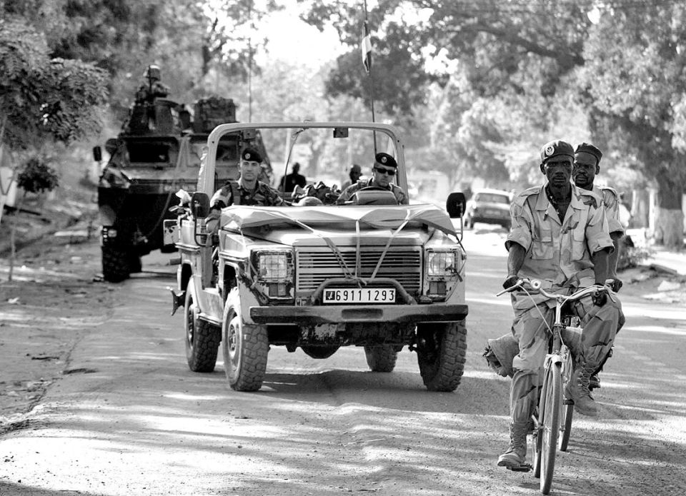 Militär in N’Djamena, Februar 2008
