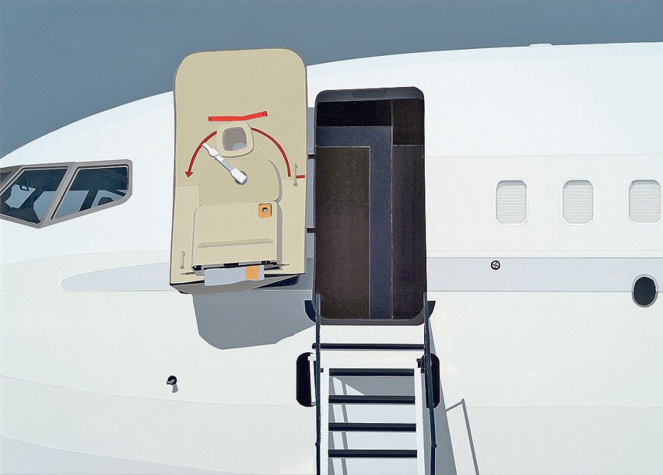 Daniel Rich, Bill Clinton’s Visit to Pyongyang, 2009, Emaillelack auf Dibond, 41 × 53 cm