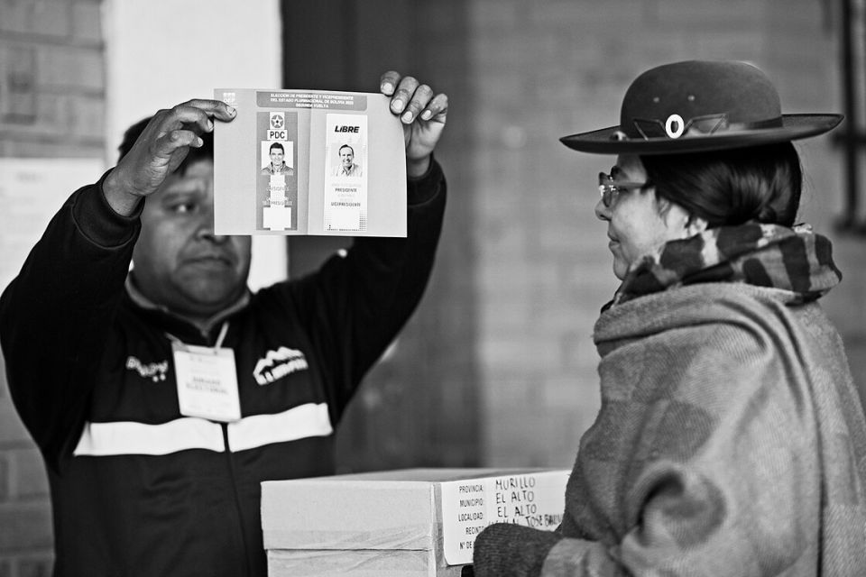 Wahllokal in El Alto, 19. Oktober 2025