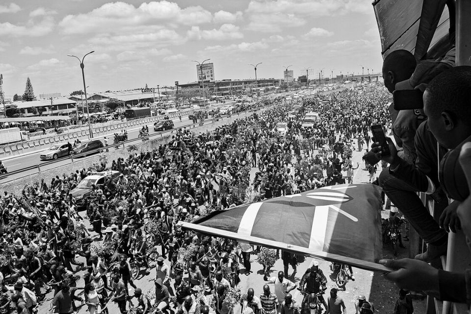 Geleit für Odingas Leichnam am 16. Oktober 2025 in Nairobi