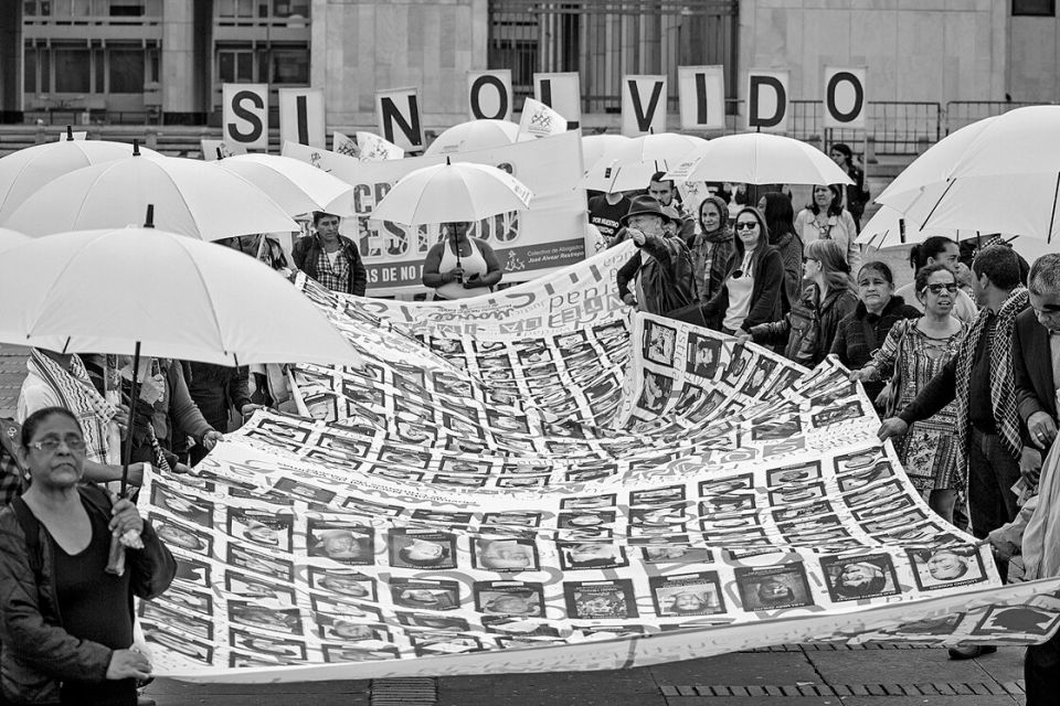 Kundgebung ein Jahr nach dem Friedensabkommen in Bogotá, 24. November 2017