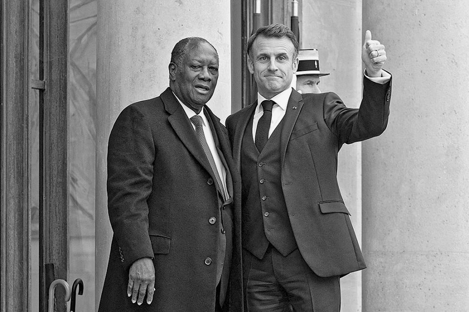 Ouattara zu Besuch bei Macron, Paris, 21. November 2023