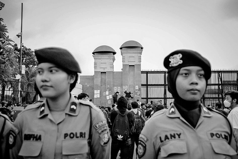 Proteste der „17+8“-Bewegung vor dem Parlament in Jakarta, 5. September 2025