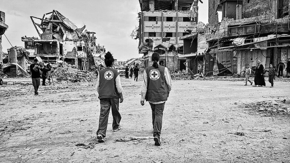 Rotkreuz-Mitarbeiterinnen im Gazastreifen, 3. November 2025