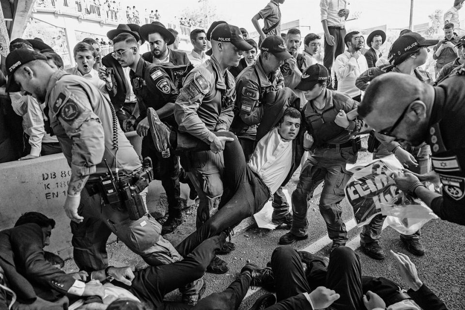 Protest von Ultraorthodoxen gegen die Einberufung zum Militärdienst, Bnei Brak, 11. September 2025