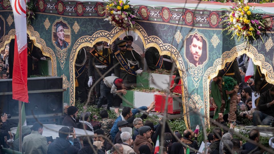 Beerdigungsprozession in Teheran am 14.&nbsp;Januar