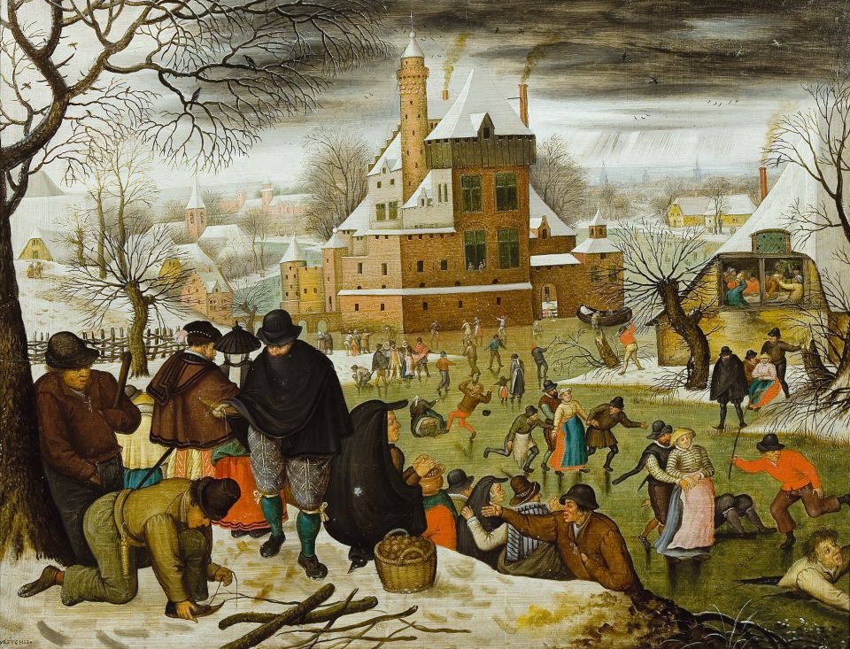 Gemälde «Winterlandschaft mit Eisläufern» von Pieter Brueghel dem Jüngeren