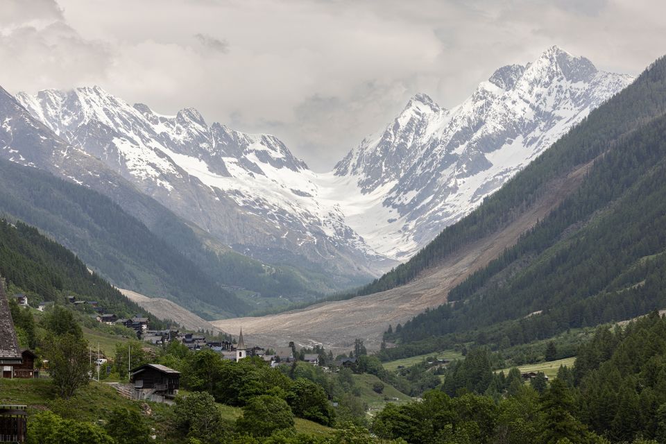 Schuttkegel beim Dorf Blatten nach dem Felssturz am 4. Juni 2025