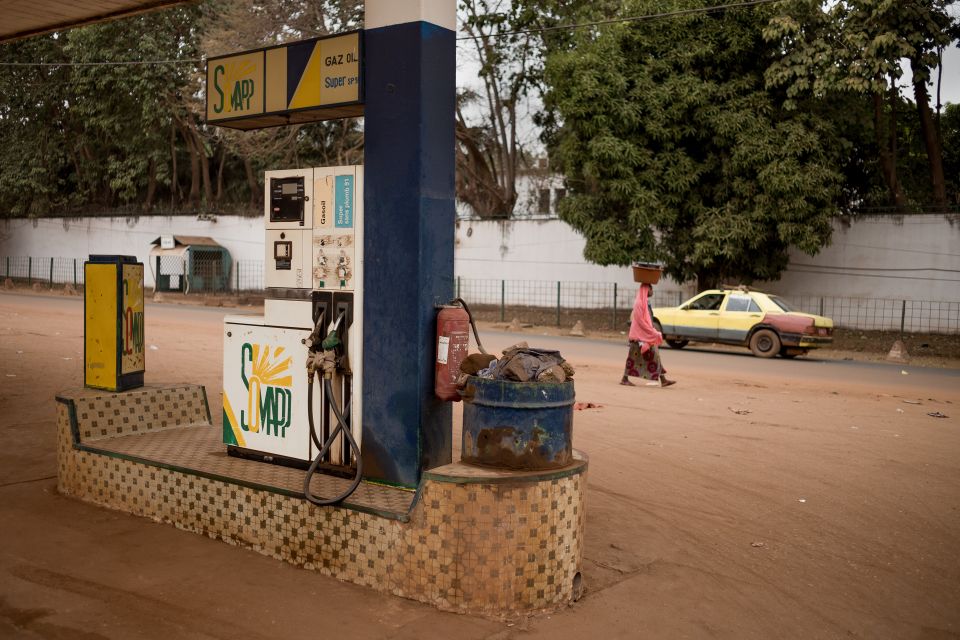 eine Tankstelle in Bamako