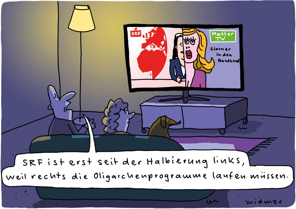 Cartoon von Ruedi Widmer