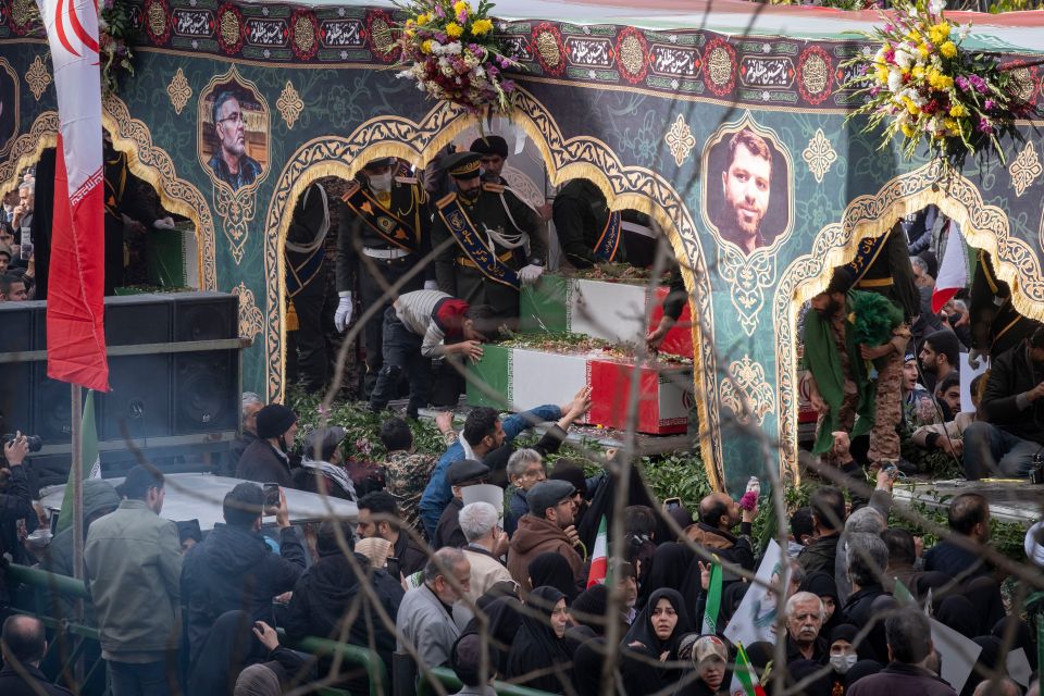 Beerdigungsprozession in Teheran am 14.&nbsp;Januar