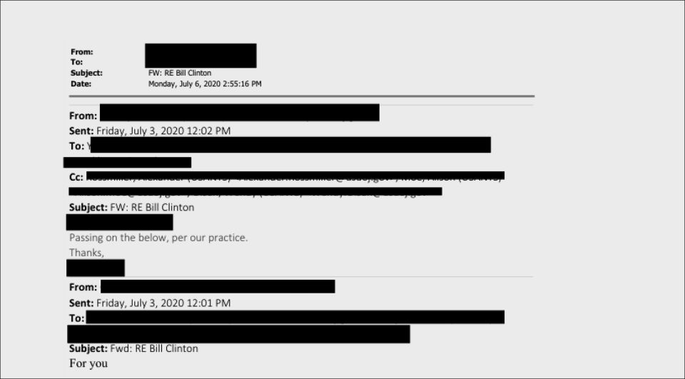 Ausschnitt aus einem Email-Dokument aus freigegebenen Epstein-Akten