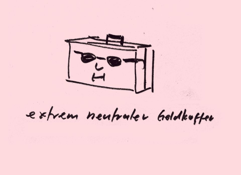 Illustration: Koffer mit einem Gesicht