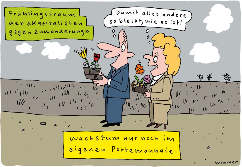Cartoon von Ruedi Widmer