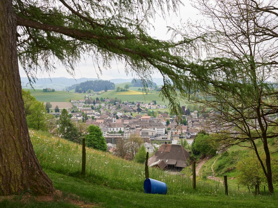 Blick auf das Dorf Huttwil