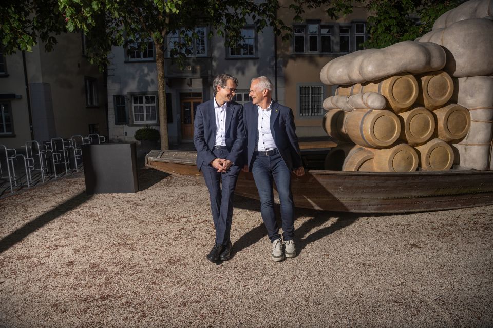 Andreas Gnädinger (SVP) und Martin Egger (FDP)