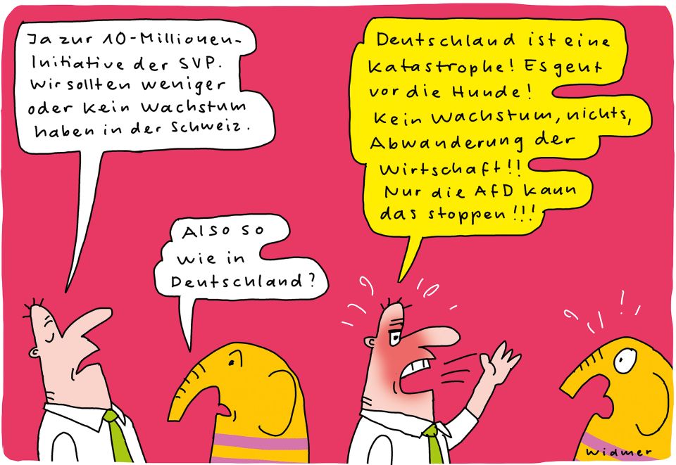 Cartoon von Ruedi Widmer