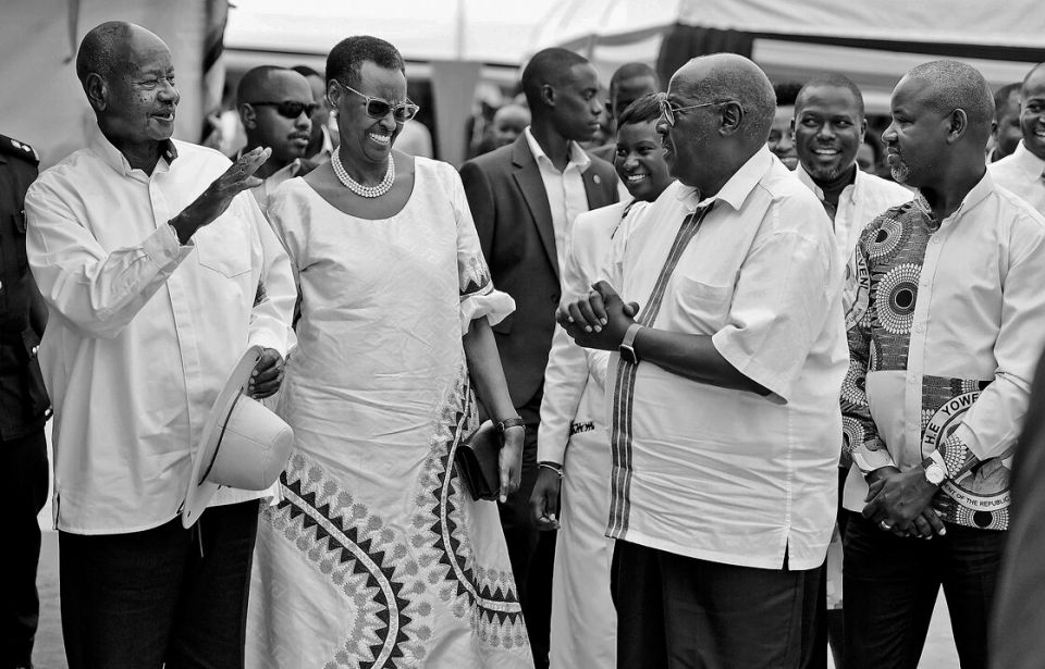 Yoweri Museveni und seine Frau, Kampala, 23. September 2025