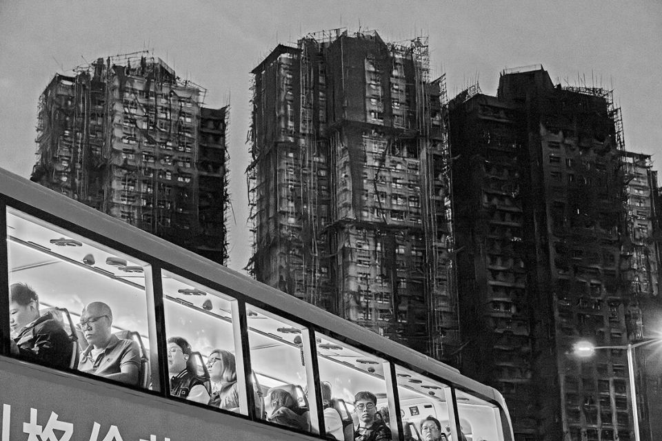 Die abgebrannten Häuser des Wang Fuk Court, 9. Dezember 2025