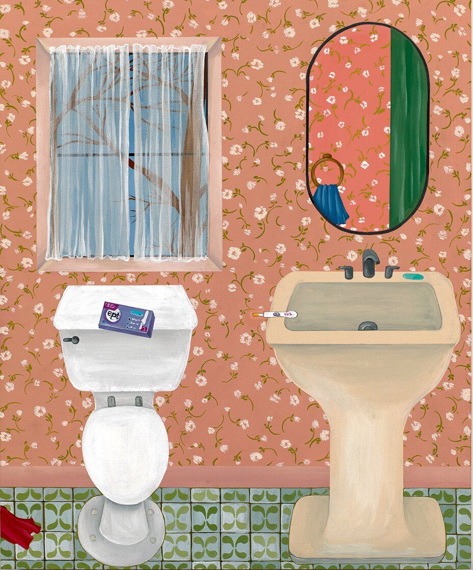 Anne Buckwalter, Two Minutes, 2023, Gouche auf Holz, 50,8 × 40,6 cm