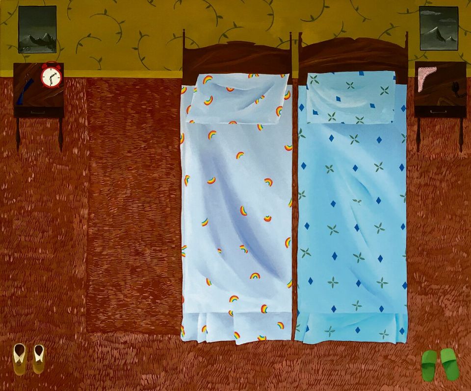 Anne Buckwalter, Closer, 2020, Guache auf Holz, 50,8 × 61 cm