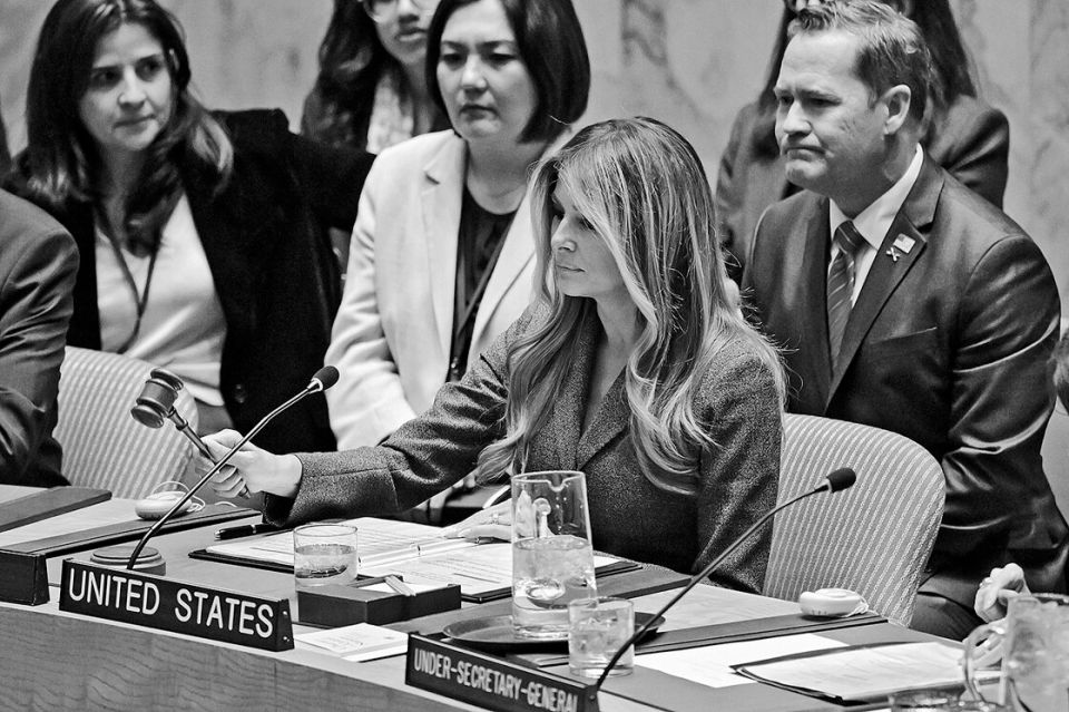 Melania Trump eröffnet die Sitzung des UN-Sicherheitsrats, 2. März 2026