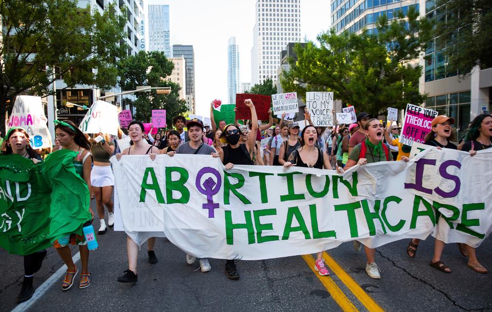 Demonstration für die Beibehaltung des Abtreibungsrechts in Austin